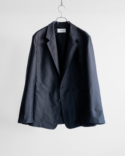 SINGLE BREASTED WORKWEAR JACKET IN COTTON SATIN