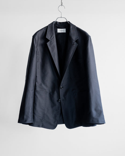 SINGLE BREASTED WORKWEAR JACKET IN COTTON SATIN