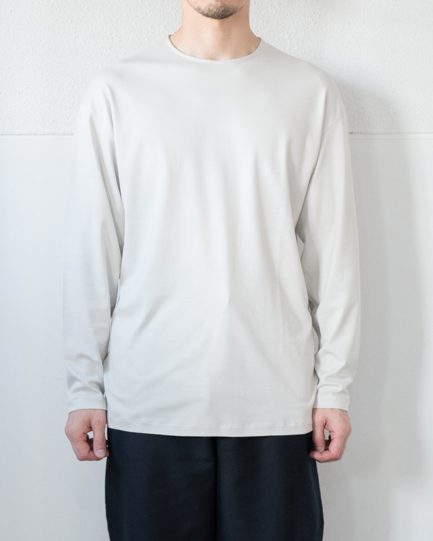 LONG SLEEVED T-SHIRT IN COTTON SILK
