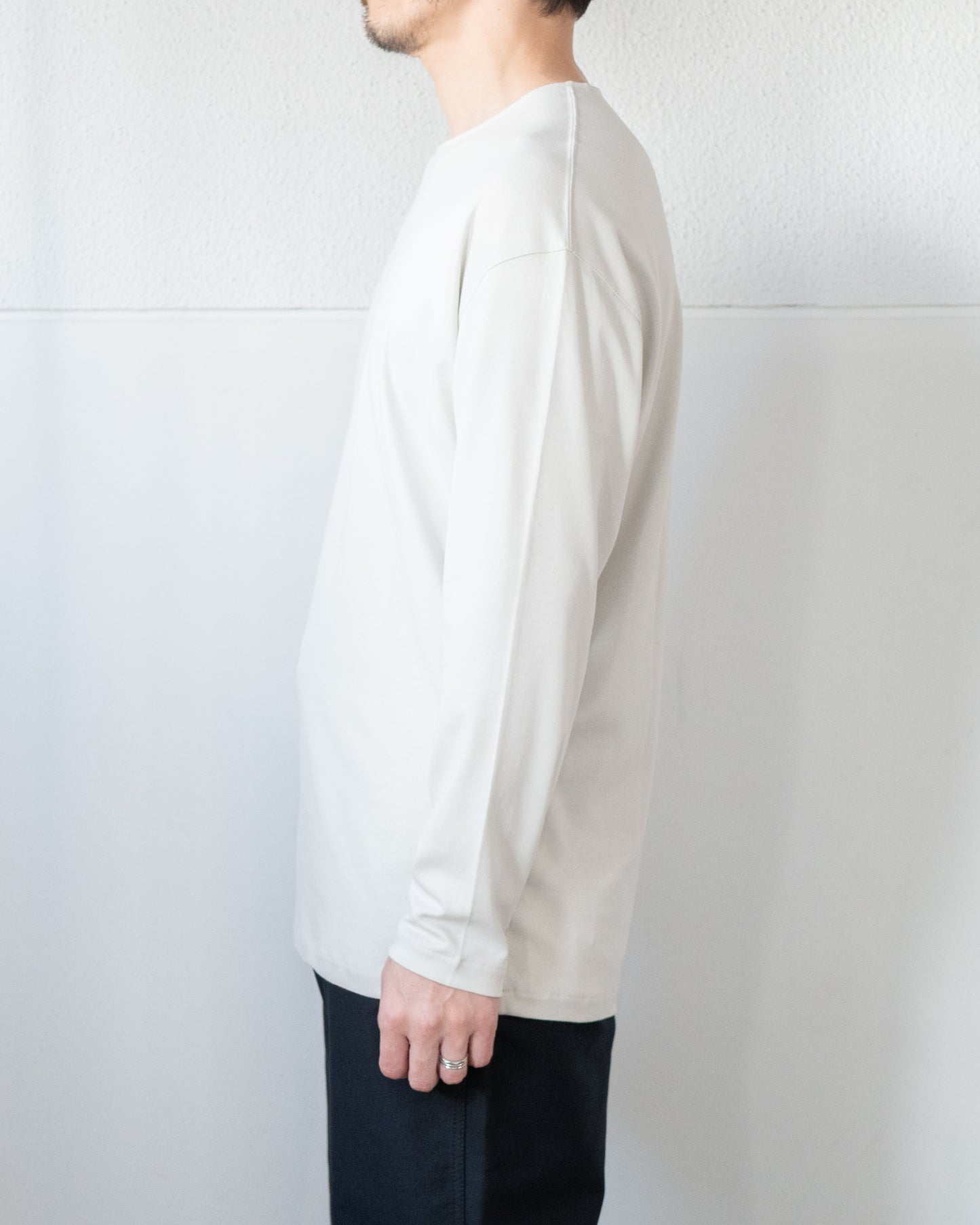 LONG SLEEVED T-SHIRT IN COTTON SILK