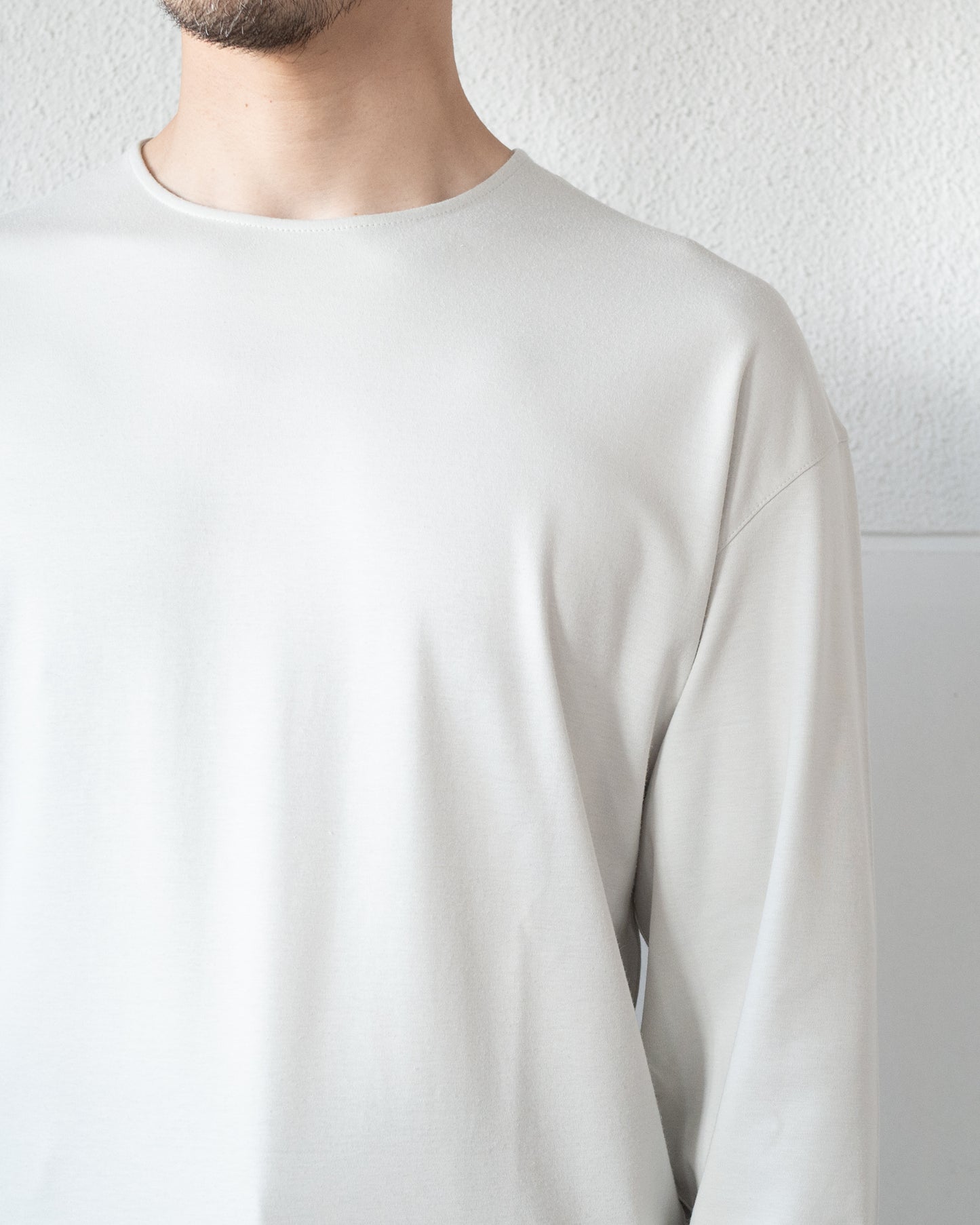 LONG SLEEVED T-SHIRT IN COTTON SILK