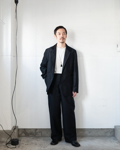 SINGLE BREASTED WORKWEAR JACKET IN COTTON SATIN