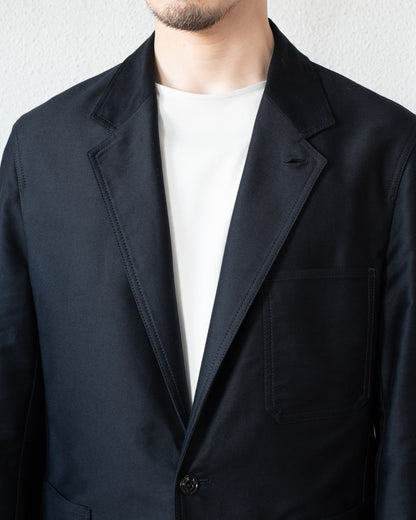 SINGLE BREASTED WORKWEAR JACKET IN COTTON SATIN