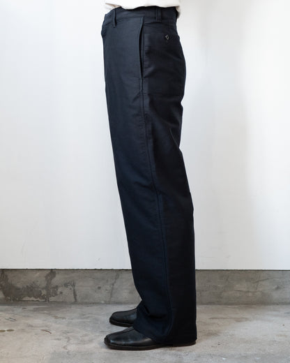 WIDE WORKWEAR PANTS IN COTTON SATIN