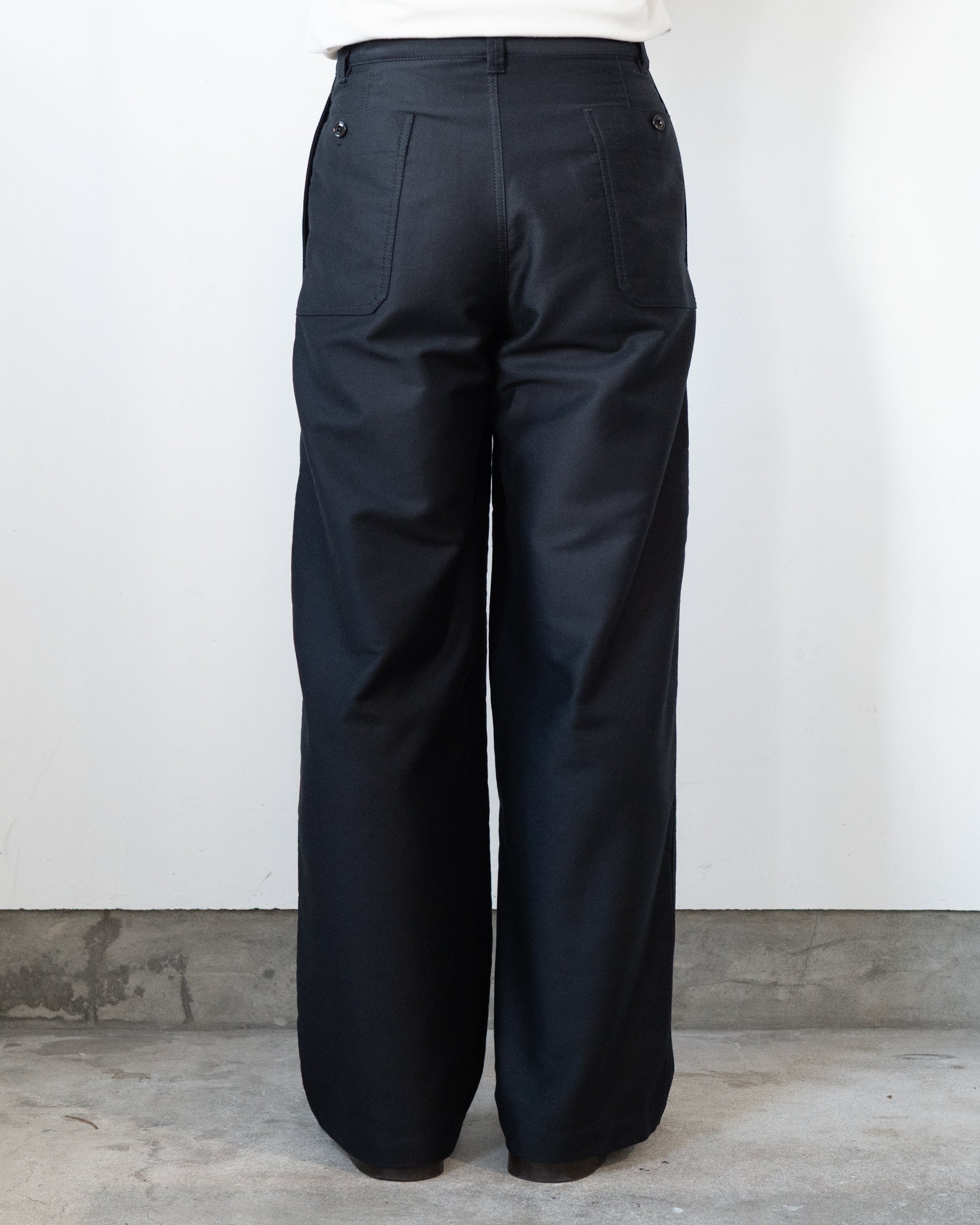 WIDE WORKWEAR PANTS IN COTTON SATIN – STORE N