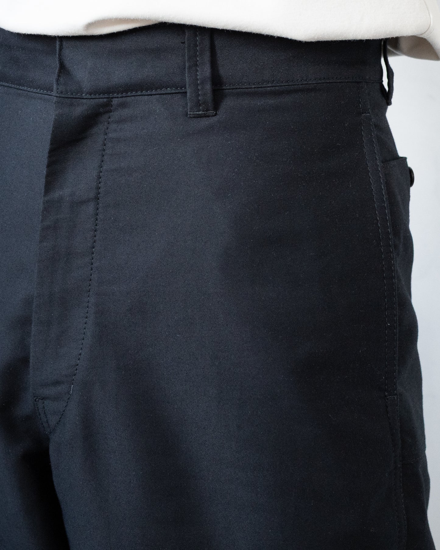 WIDE WORKWEAR PANTS IN COTTON SATIN