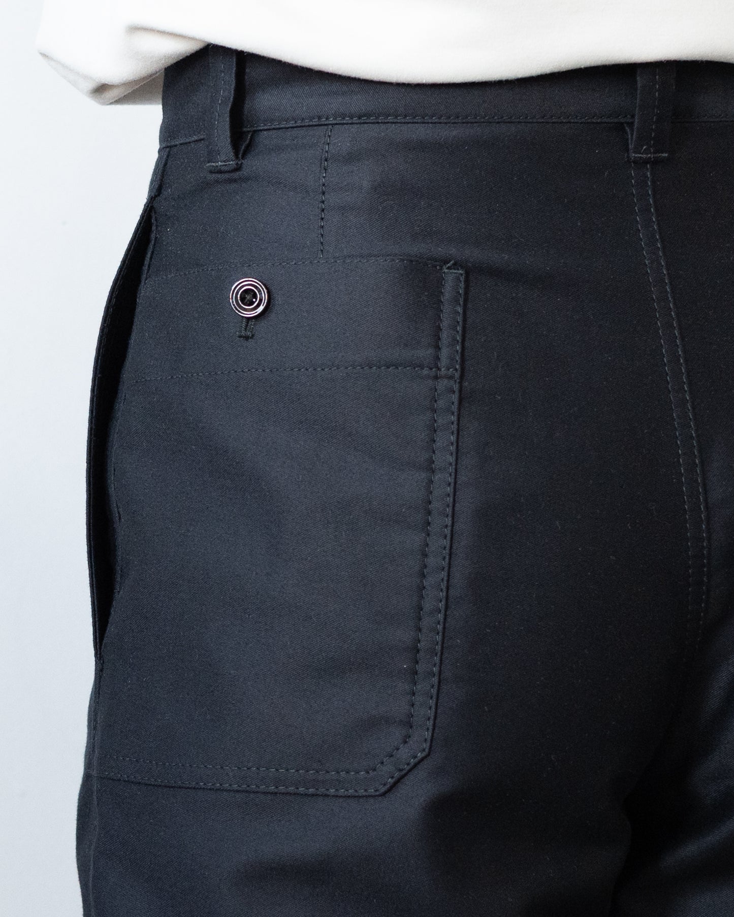 WIDE WORKWEAR PANTS IN COTTON SATIN