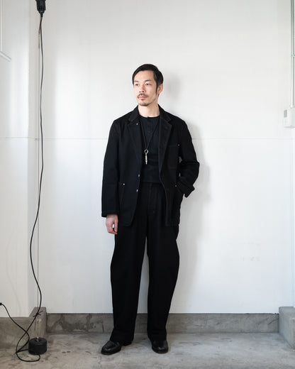 SINGLE BREASTED TAILORED JACKET IN DENIM