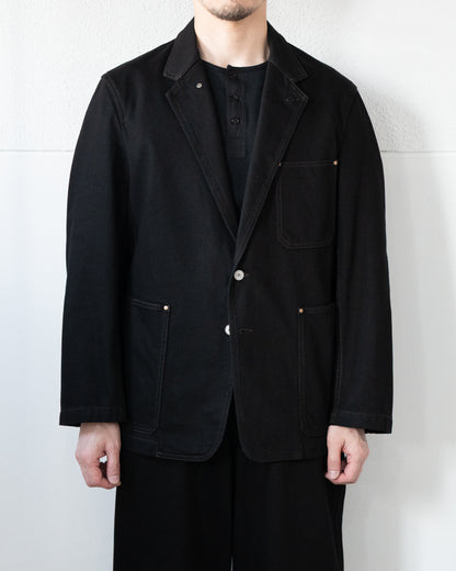 SINGLE BREASTED TAILORED JACKET IN DENIM