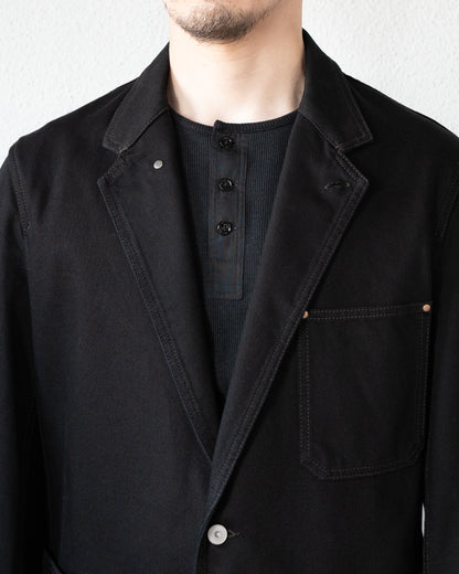 SINGLE BREASTED TAILORED JACKET IN DENIM