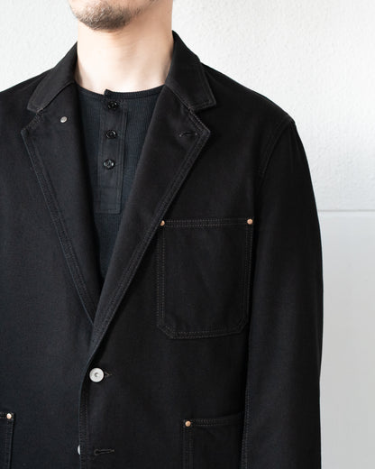 SINGLE BREASTED TAILORED JACKET IN DENIM