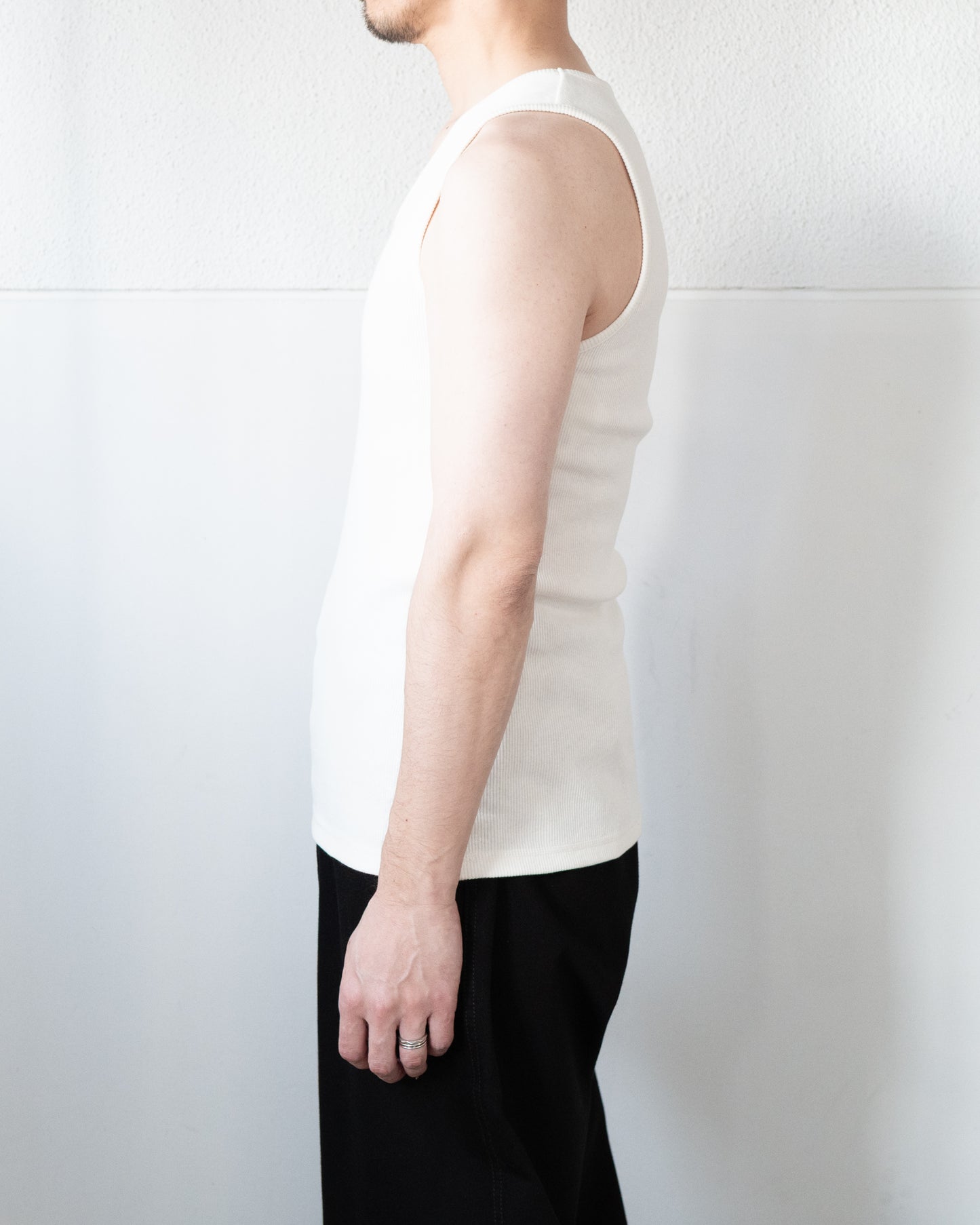 RIB TANK TOP IN JERSEY