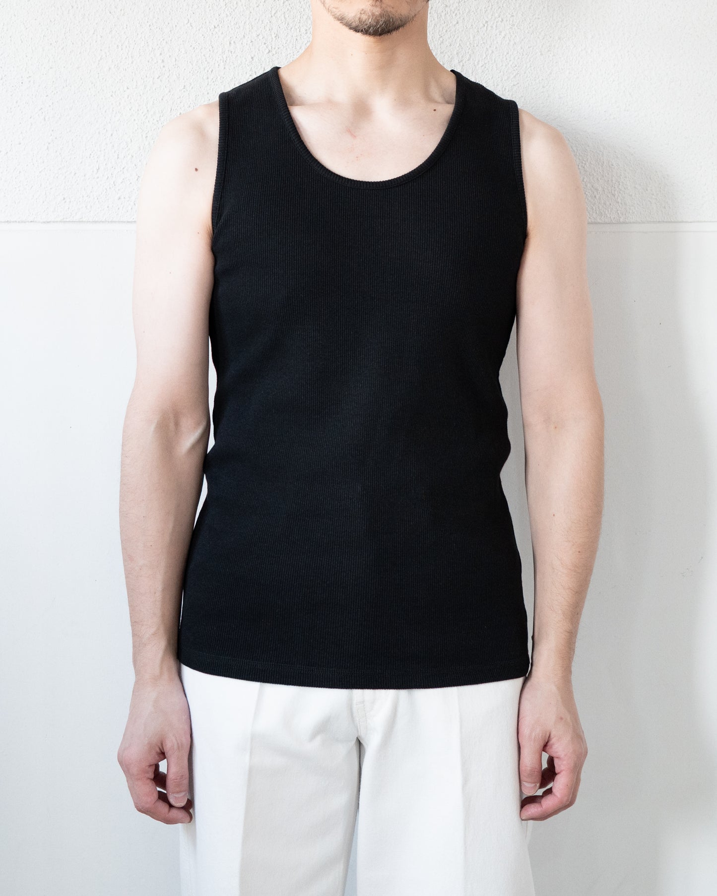 RIB TANK TOP IN JERSEY
