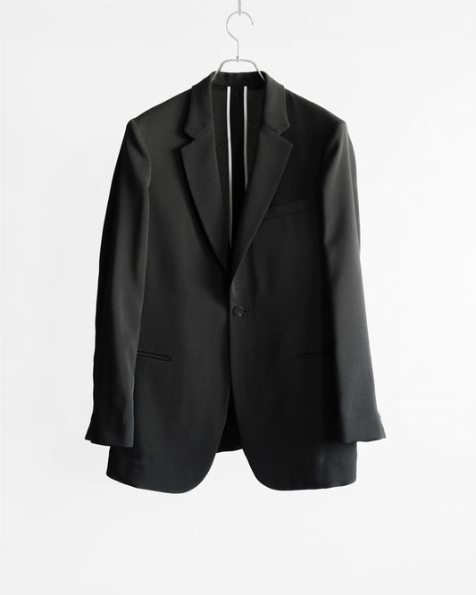 SINGLE BREASTED JACKET IN RAYON TRICOTINE