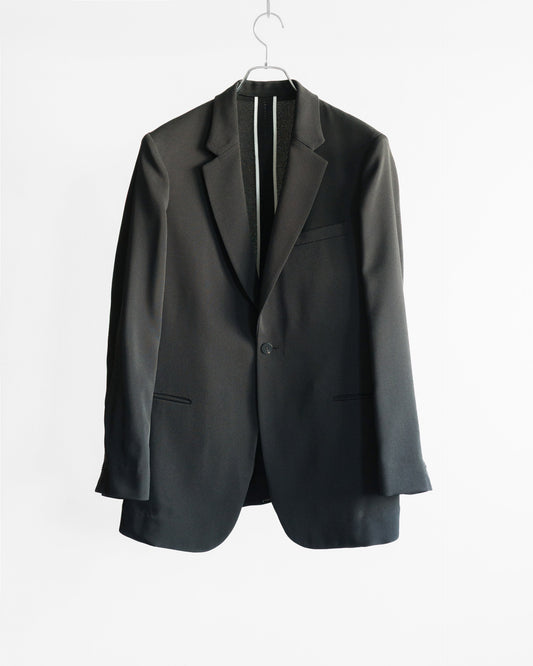 SINGLE BREASTED JACKET IN RAYON TRICOTINE