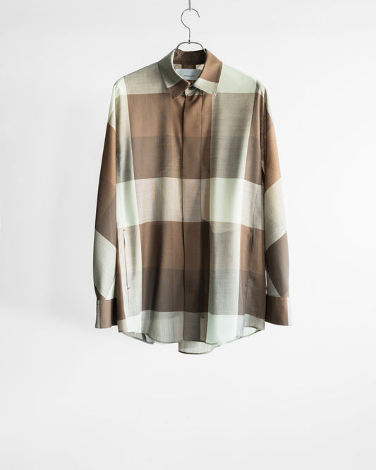 DOLMAN SLEEVE LIGHT WOOL SHIRT