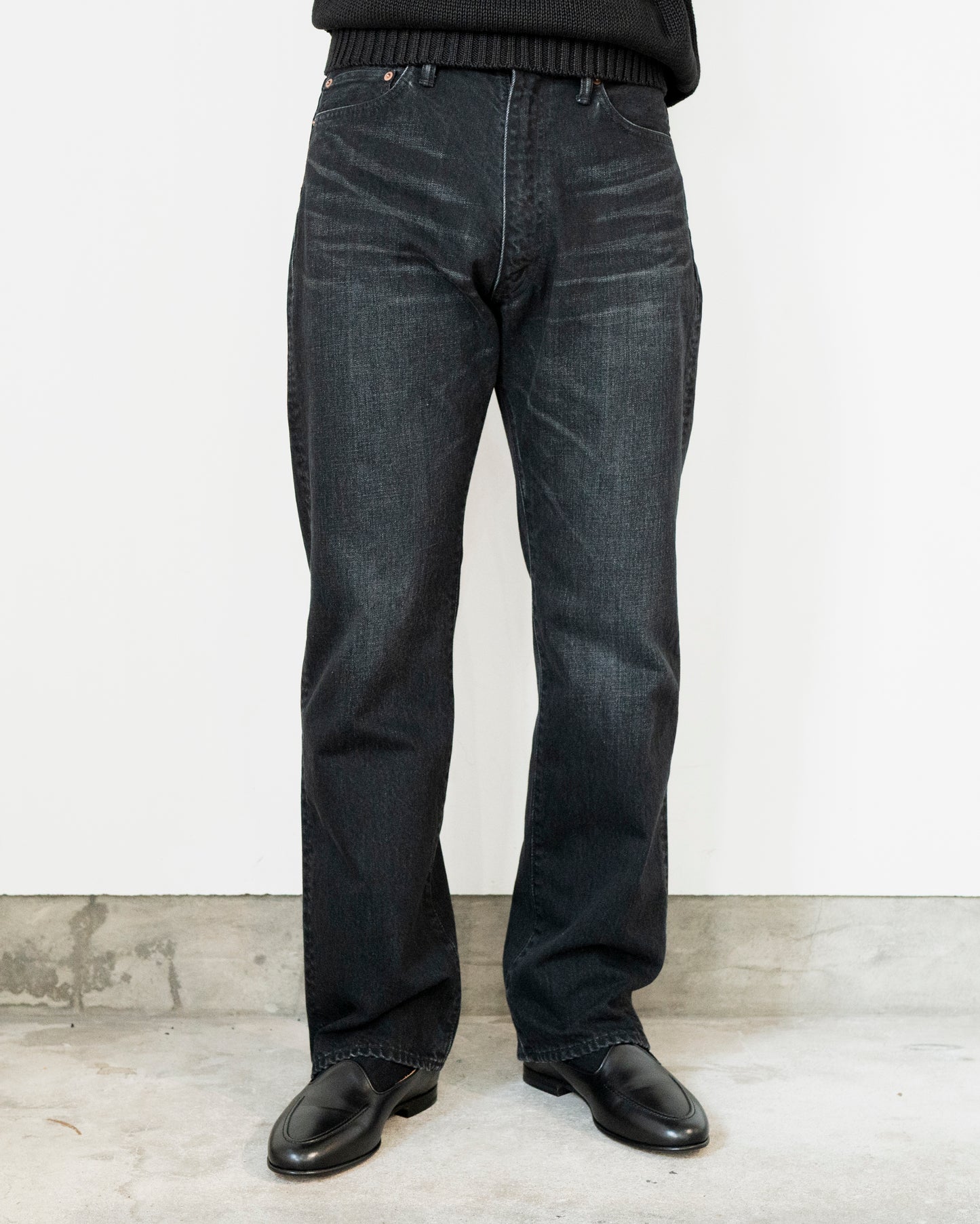 DENIM FLARE TROUSERS (VINTAGE WASH)