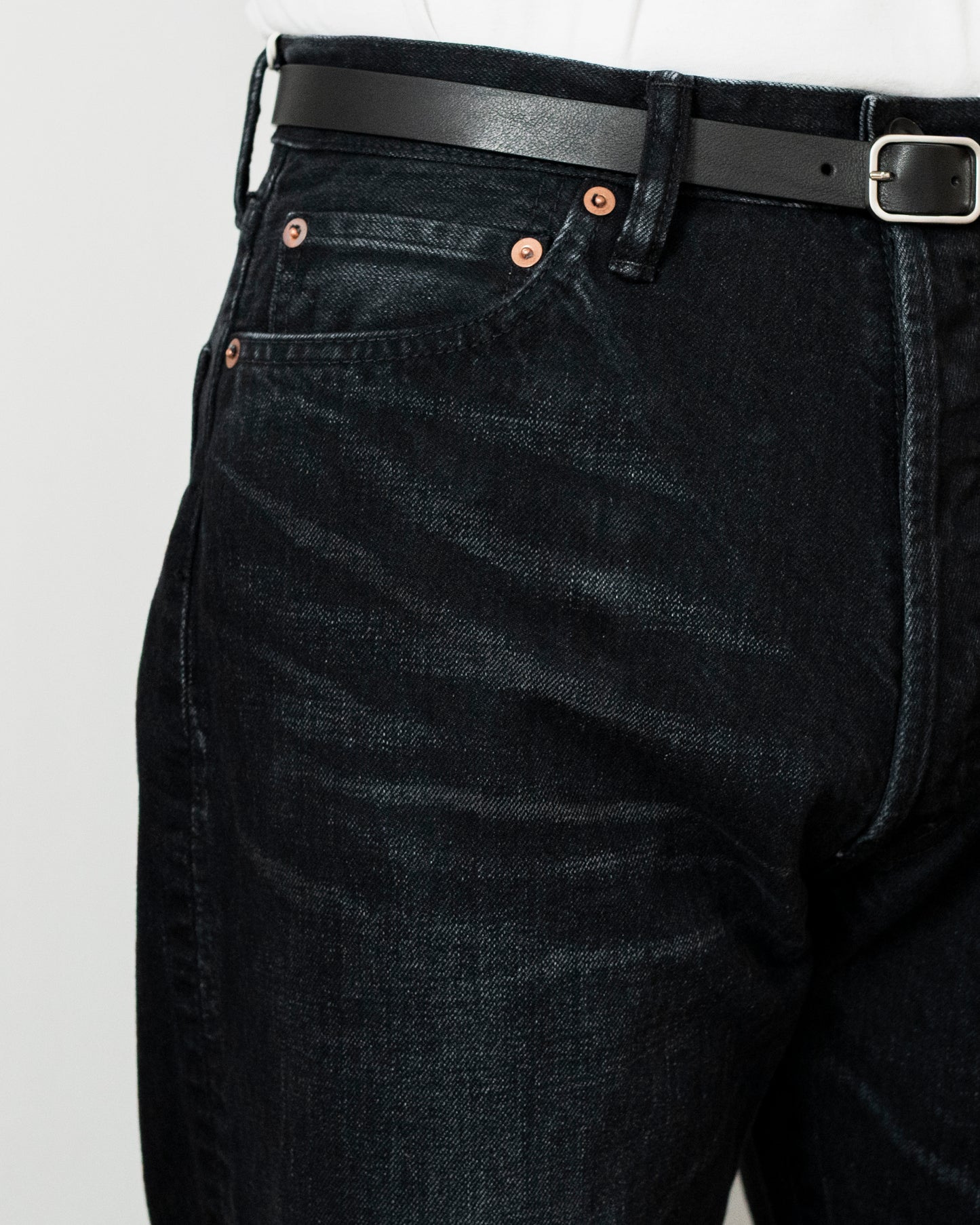 DENIM STRAIGHT TROUSERS (VINTAGE WASH)