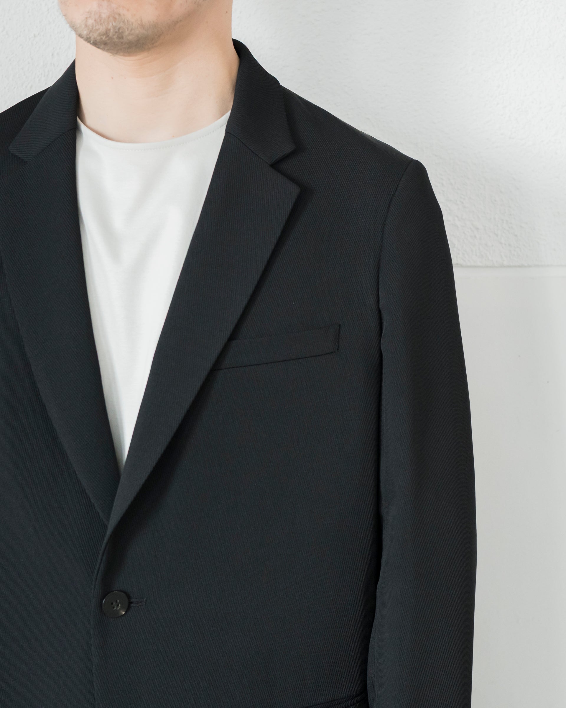 SINGLE BREASTED JACKET IN RAYON TRICOTINE – STORE N