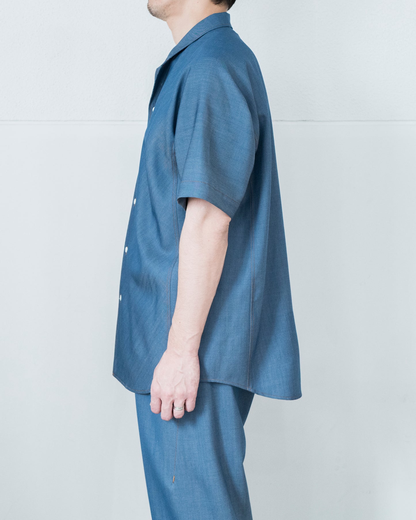 DENIM SHORT SLEEVE SHIRT JACKET