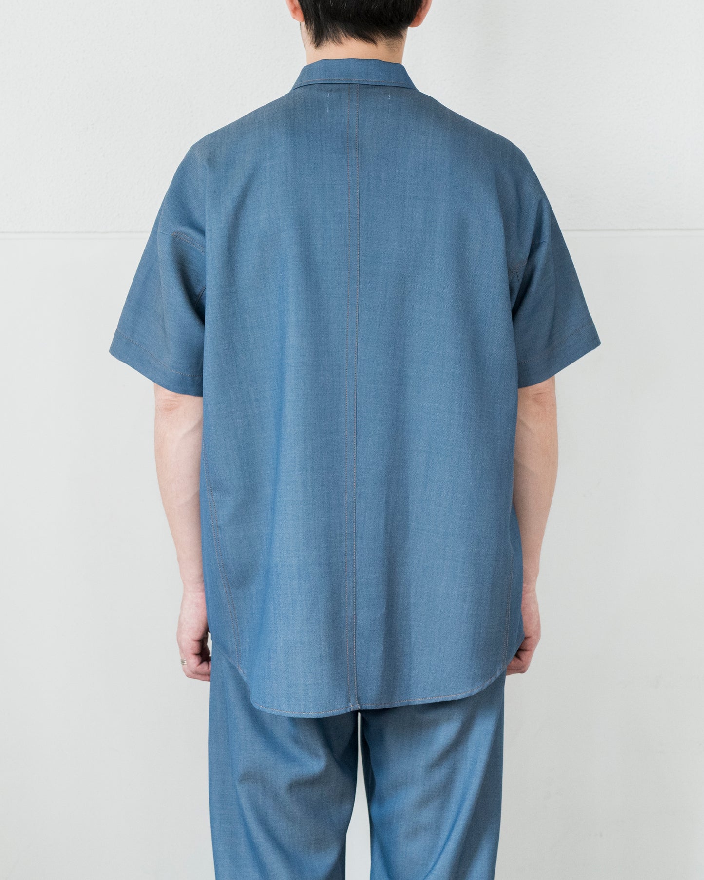 DENIM SHORT SLEEVE SHIRT JACKET