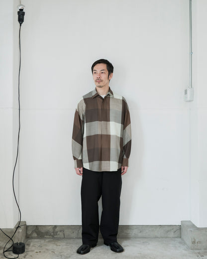 DOLMAN SLEEVE LIGHT WOOL SHIRT