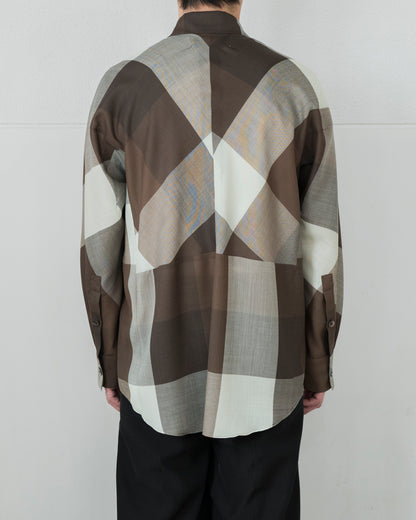 DOLMAN SLEEVE LIGHT WOOL SHIRT