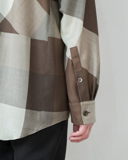 DOLMAN SLEEVE LIGHT WOOL SHIRT