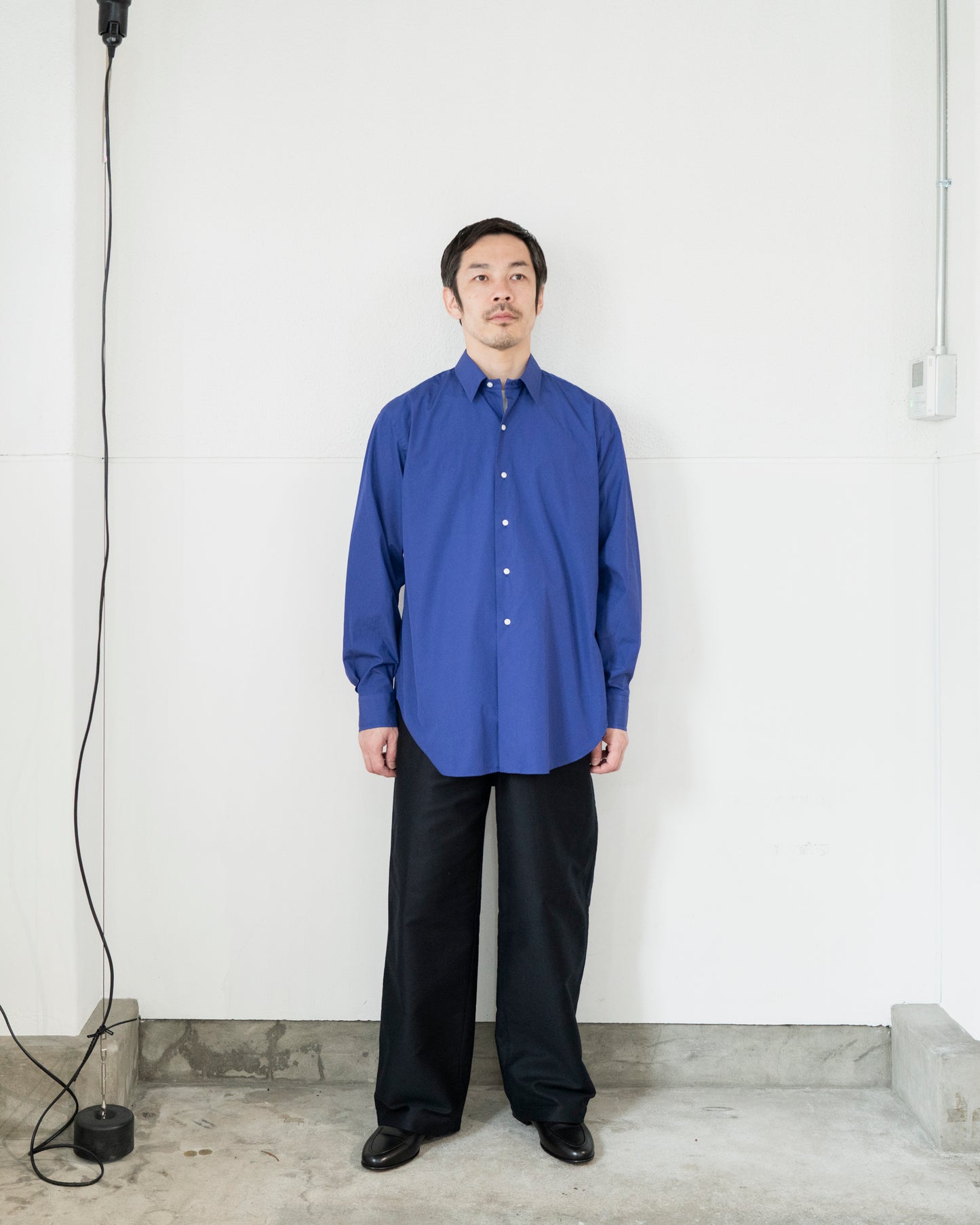 ALAN PURPLE BLUE OVER DYE COTTON SHIRT