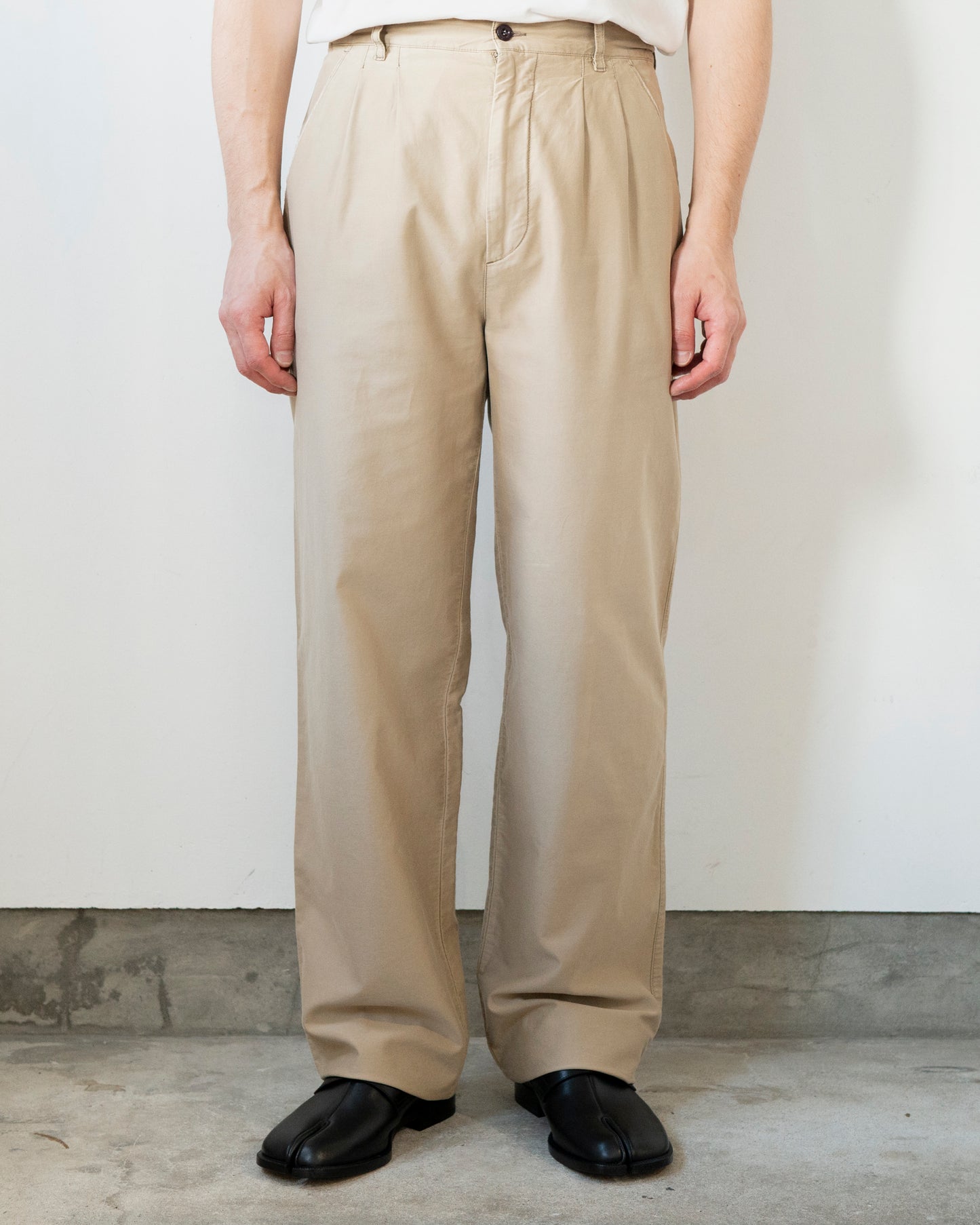 LIGHT COTTON SATIN TROUSERS