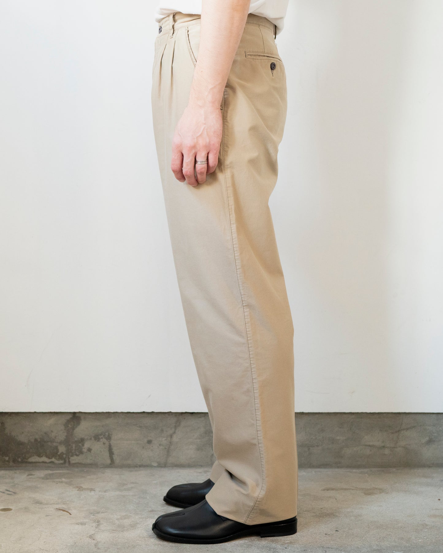 LIGHT COTTON SATIN TROUSERS