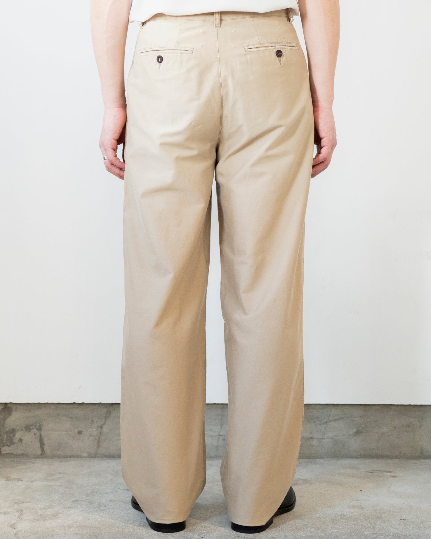 LIGHT COTTON SATIN TROUSERS
