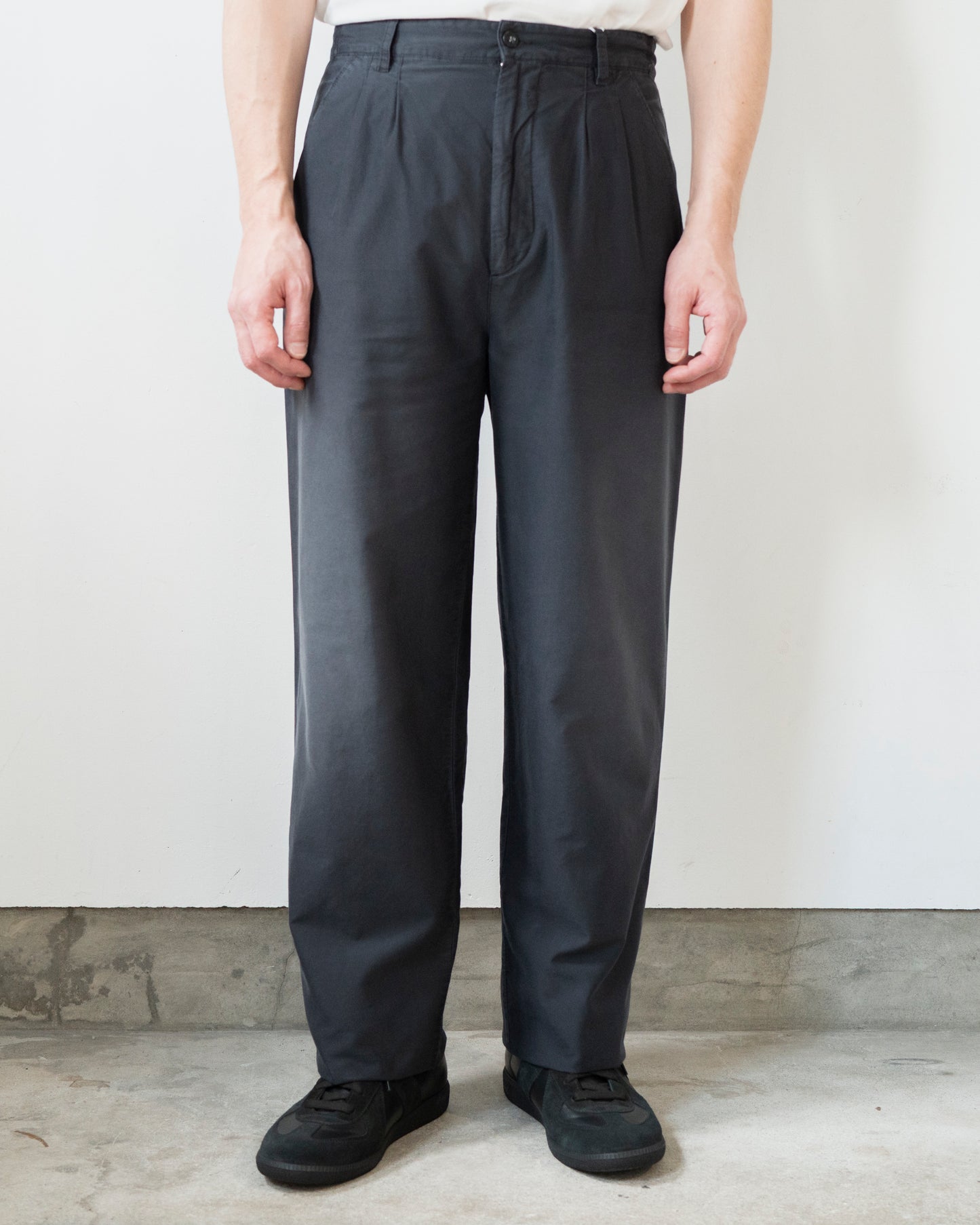 LIGHT COTTON SATIN TROUSERS