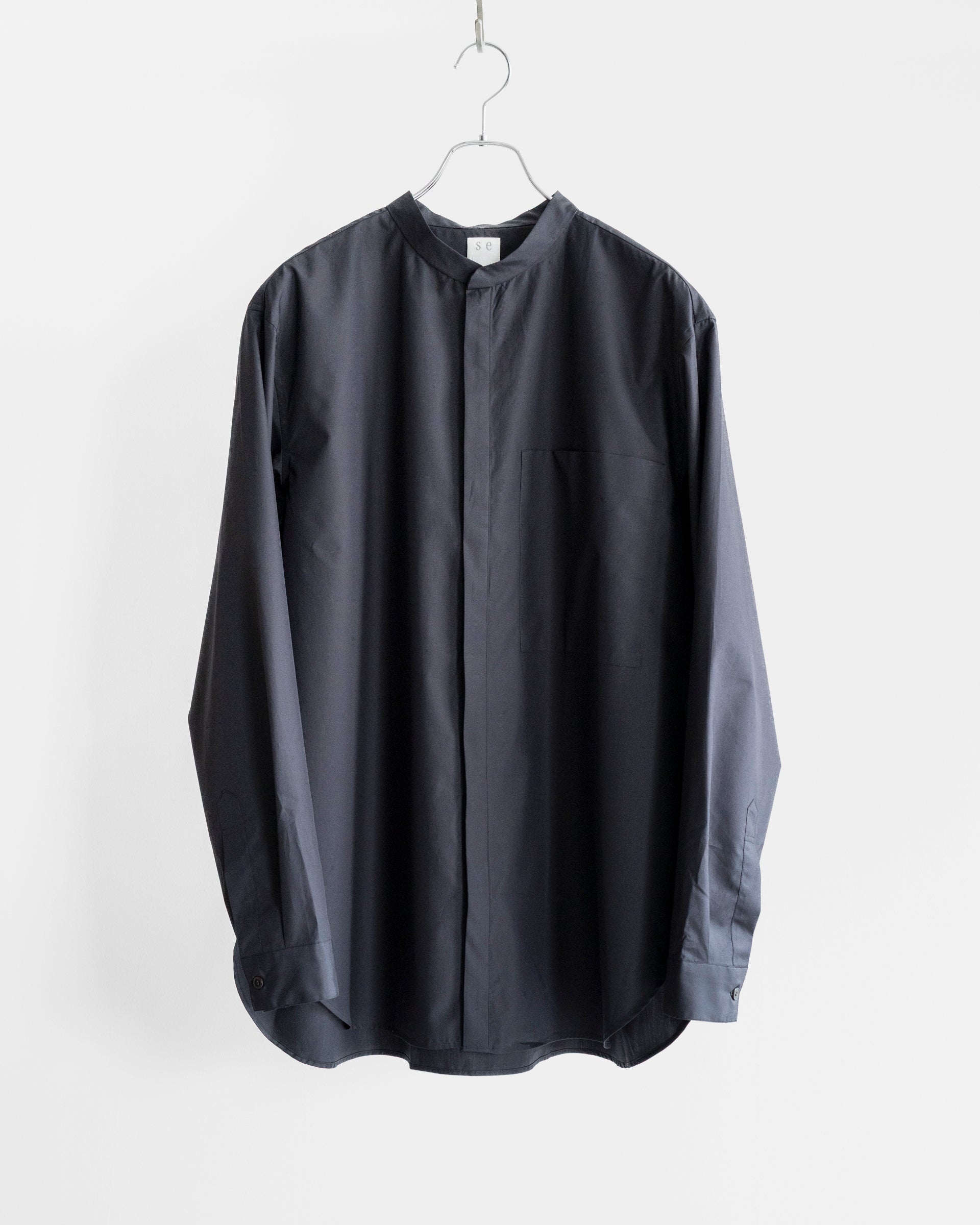KUZIRA STONETシャツ黒　XL 新品 HAND STITCH KURTA SHIRT / SHUTTLE LOOM GIZA COTTON – STORE N
