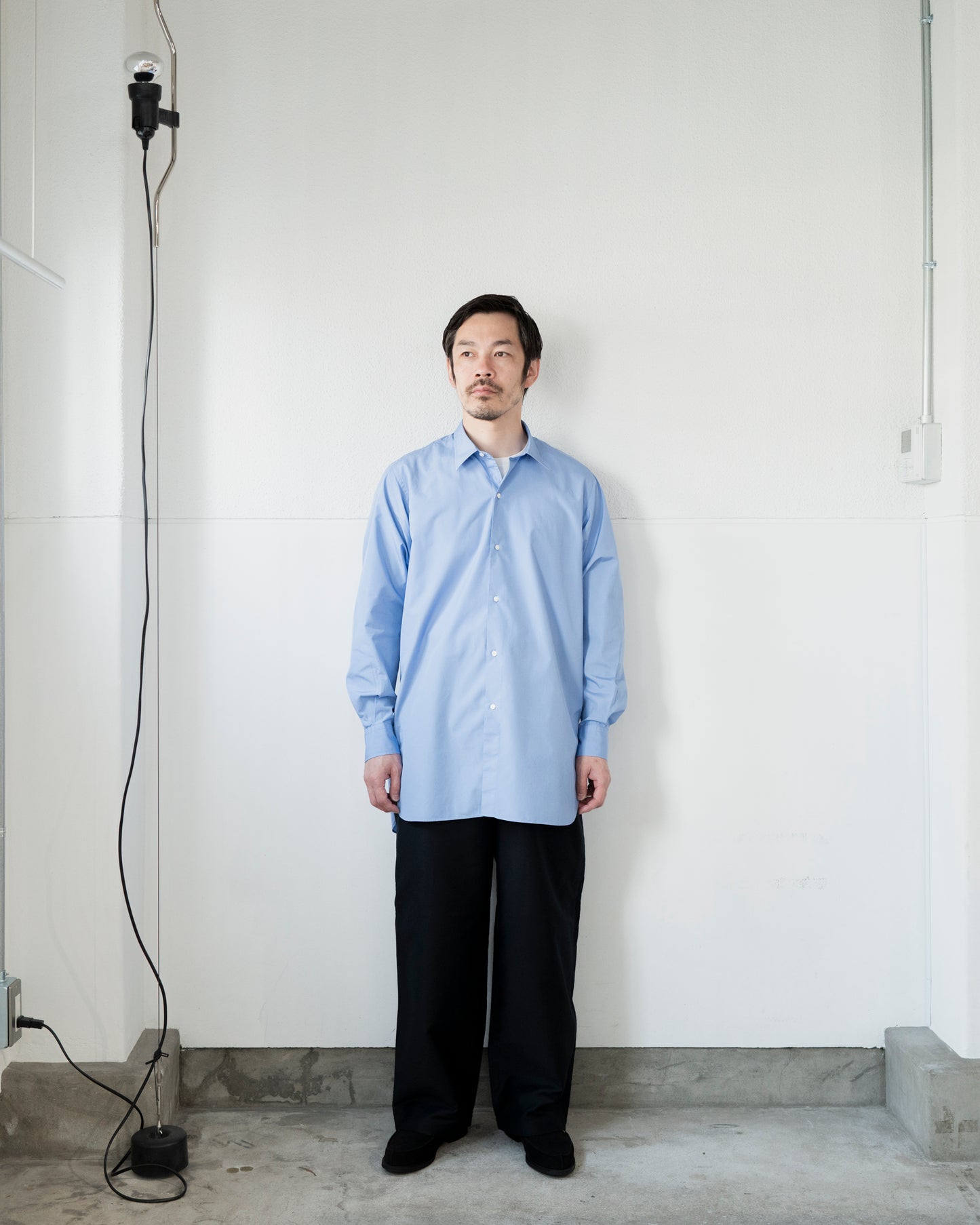 JAMES LIGHT BLUE OVER DYE COTTON SHIRT