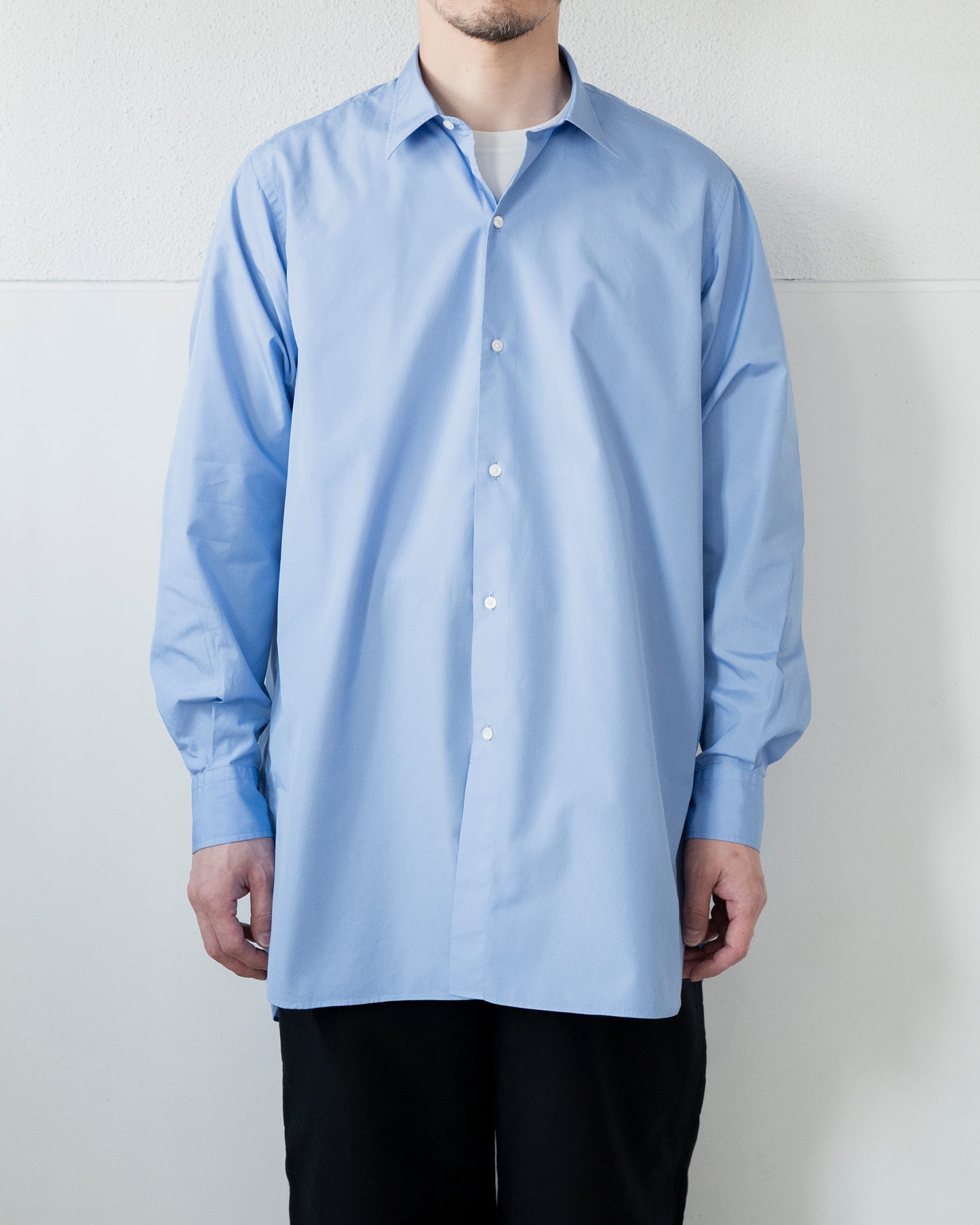 JAMES LIGHT BLUE OVER DYE COTTON SHIRT