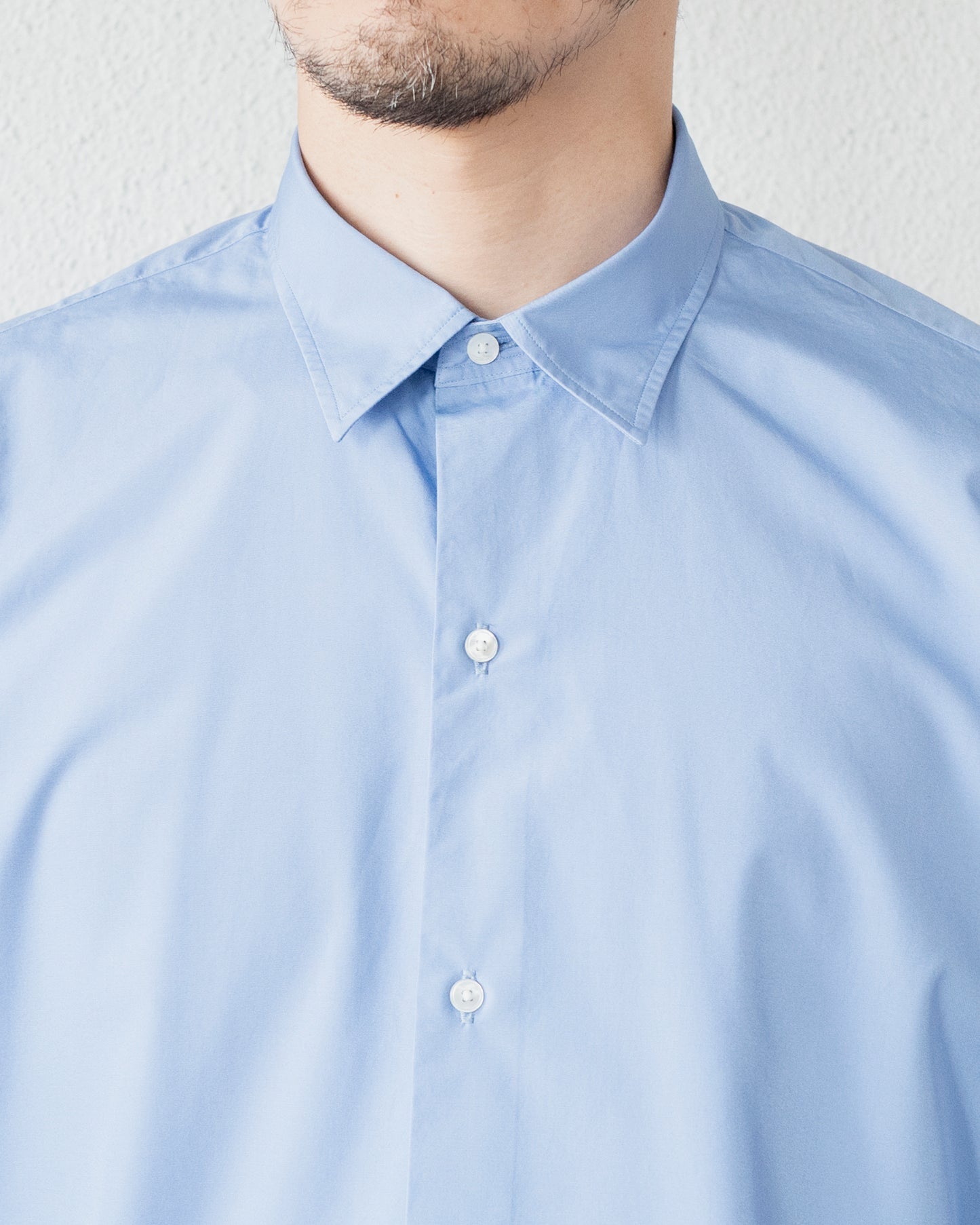 JAMES LIGHT BLUE OVER DYE COTTON SHIRT