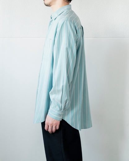 ALF SILK GREEN STRIPE SHIRT