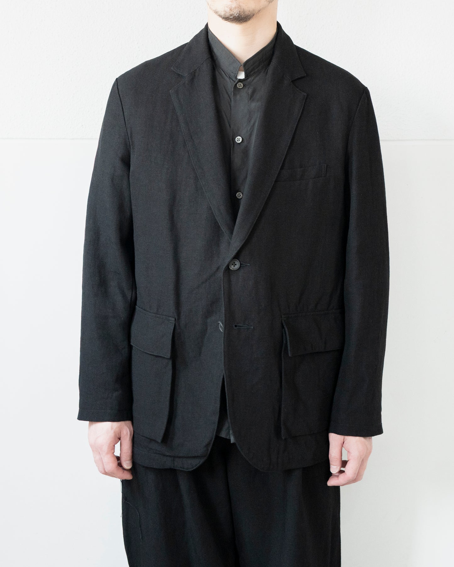 ROUGH LINEN CANVAS 2B JACKET