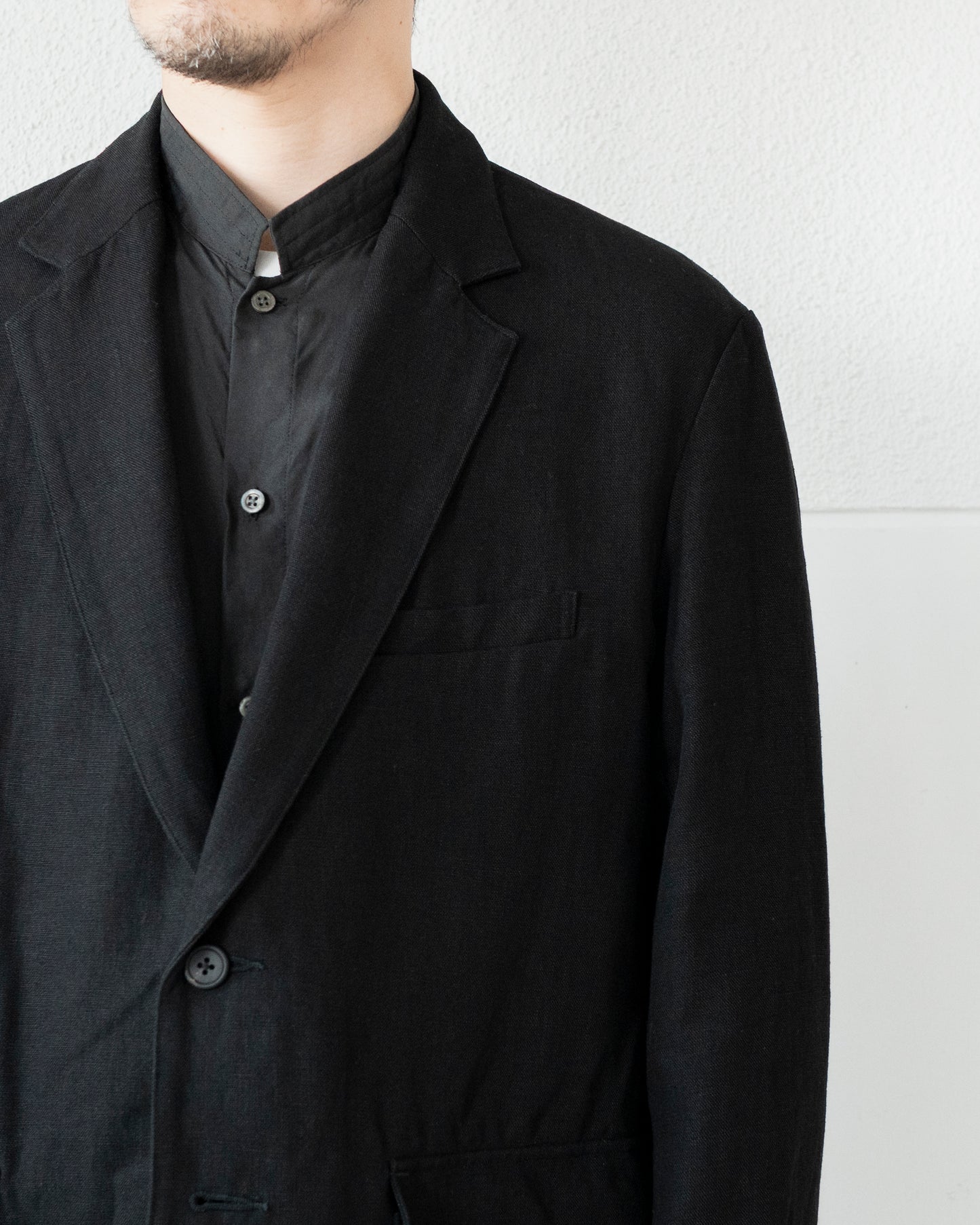 ROUGH LINEN CANVAS 2B JACKET