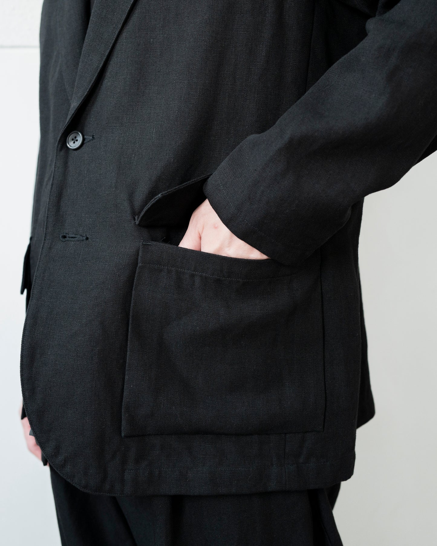 ROUGH LINEN CANVAS 2B JACKET