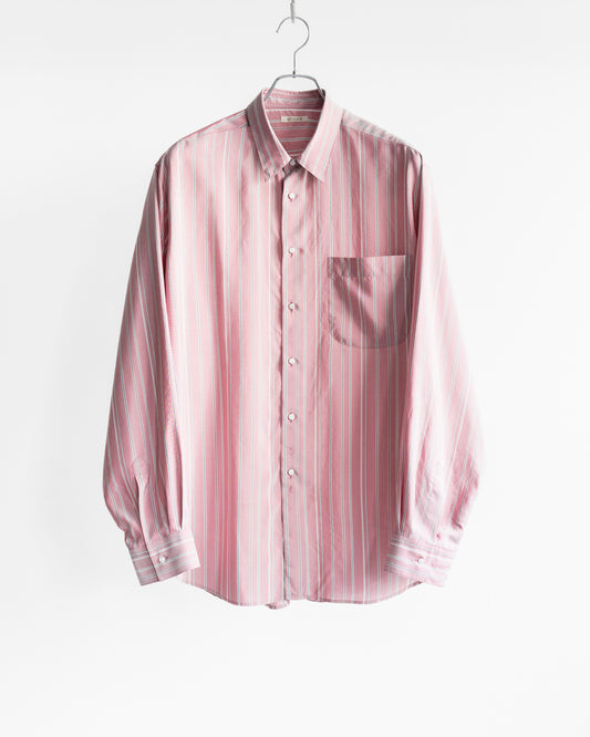 ALF SILK WINE STRIPE SHIRT