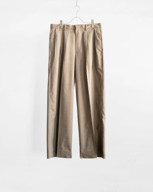 SUPER120'S CHAMBRAY WOOL 3TACK TROUSERS