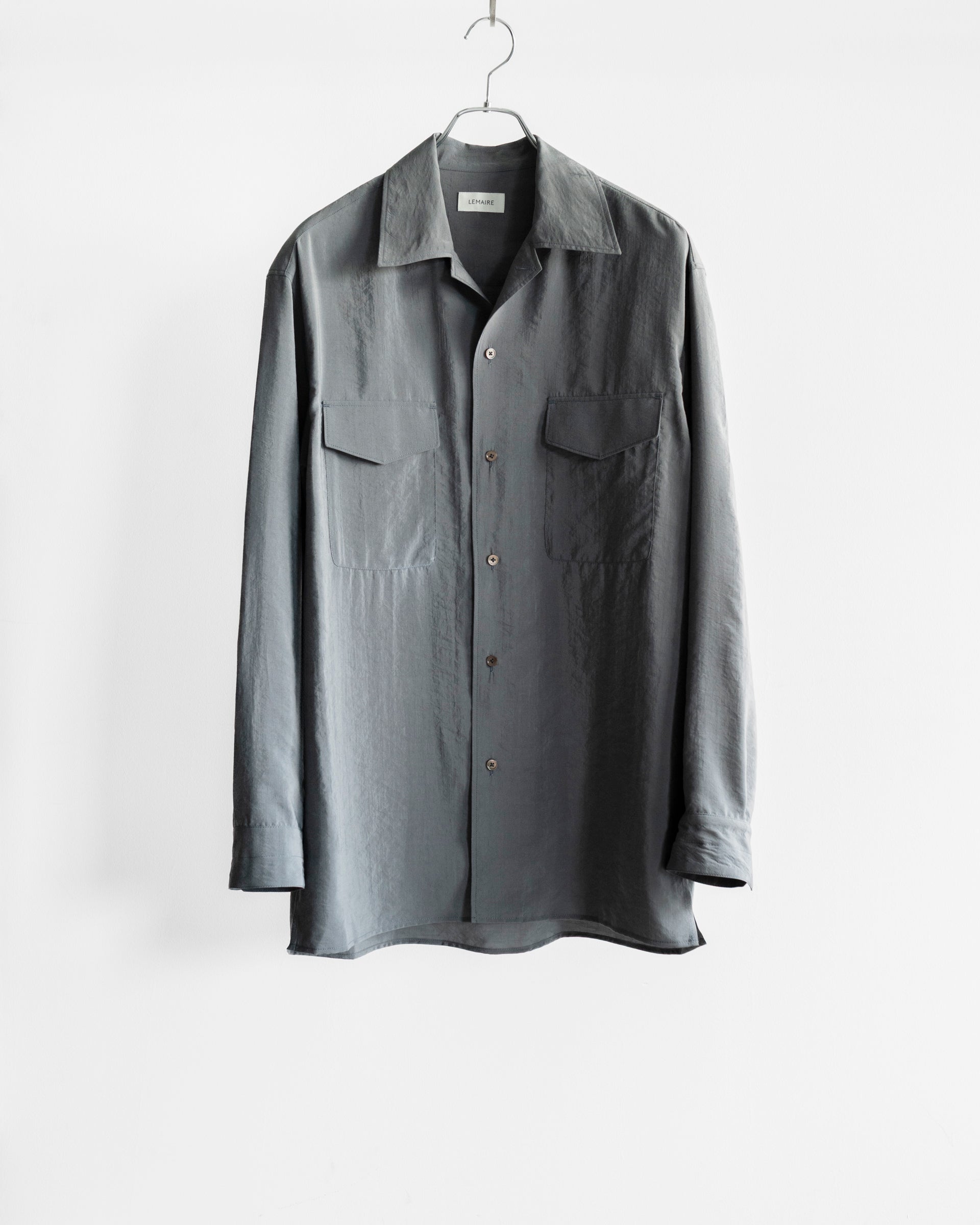 CONVERTIBLE COLLAR SHIRT IN DRY SILK – STORE N