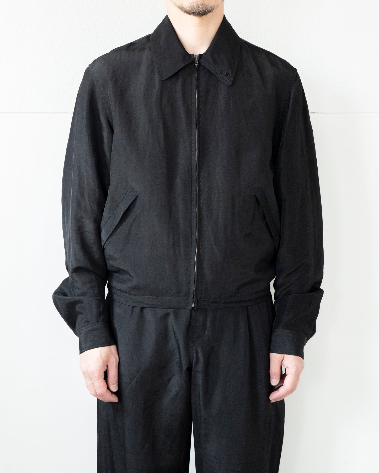 SHORT BLOUSON IN LINEN VISCOSE