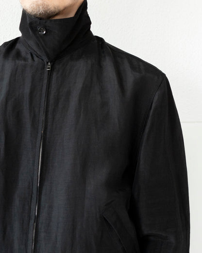 SHORT BLOUSON IN LINEN VISCOSE