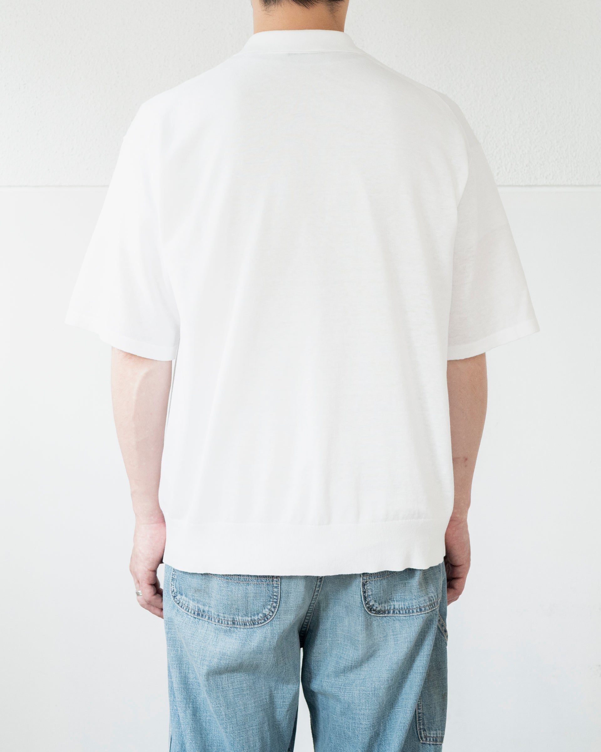 COTTON LINEN KNIT SKIPPER POLO – STORE N