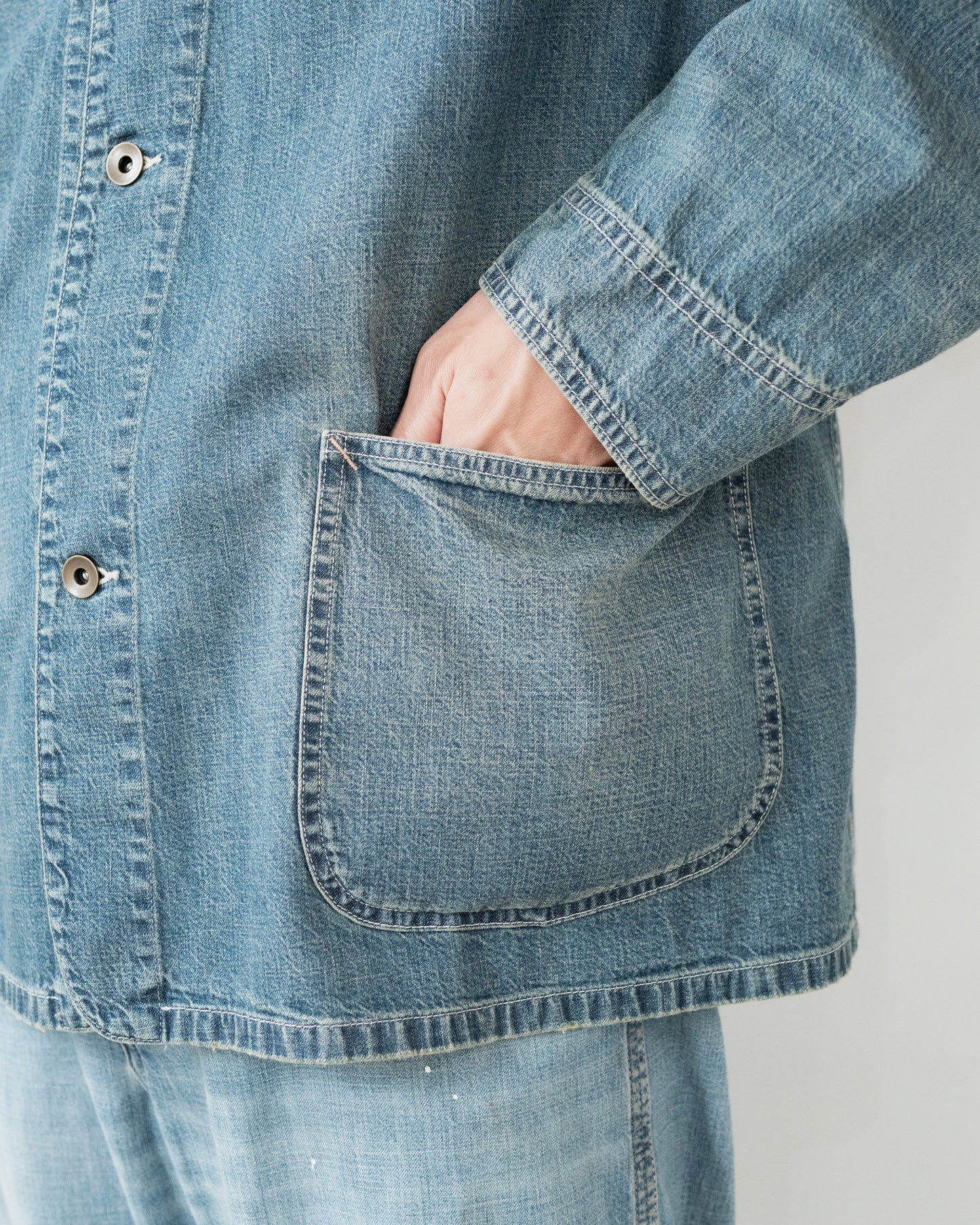 DENIM CABAN JACKET