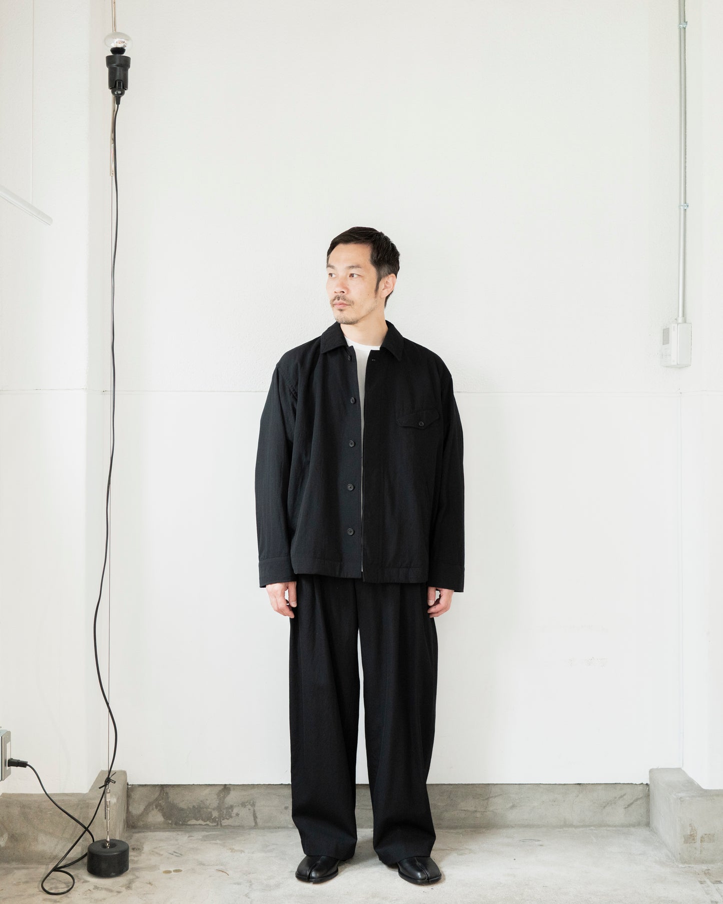 WOOL SILK GABARDINE WORK JACKET