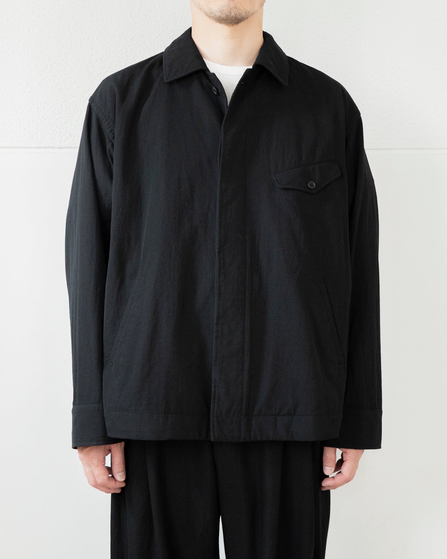 WOOL SILK GABARDINE WORK JACKET